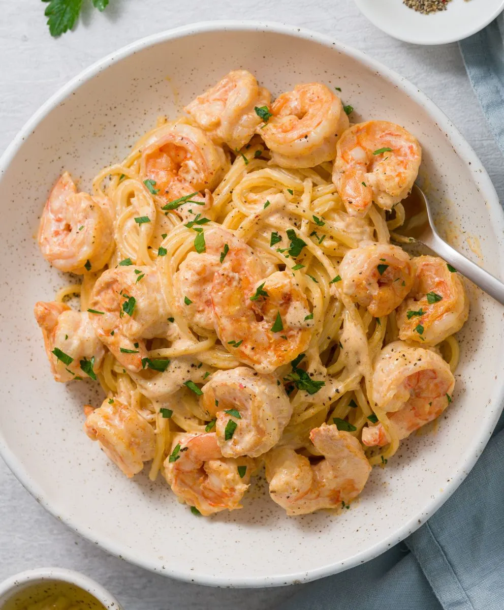 Creamy Garlic Shrimp Pasta